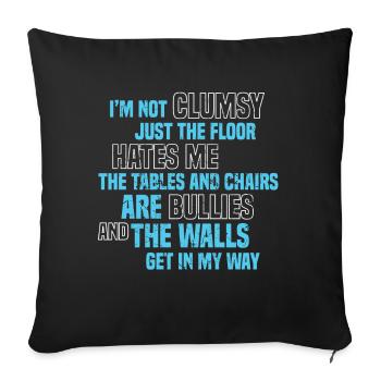 Hommes maladroits - Housse de coussin décorative 45 x 45 cm - noir - Devant