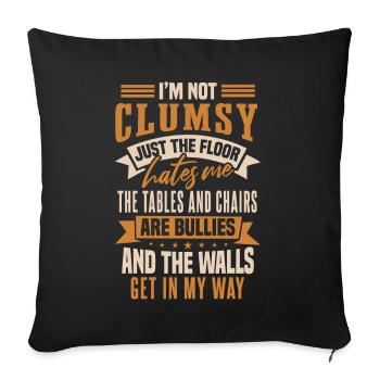 Sarcasme drôle Citations Gag - Housse de coussin décorative 45 x 45 cm - noir - Devant