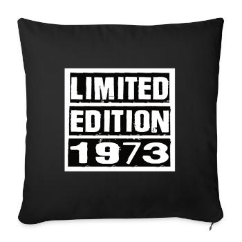 Limited Edition 1973 Geburtstag 1973 Vintage Retro - Sofakissenbezug 45 x 45 cm - Schwarz - Vorne