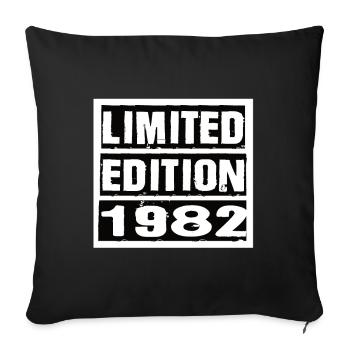 Edition Limitée 1982 Anniversaire 1982 Vintage Rétro - Housse de coussin décorative 45 x 45 cm - noir - Devant