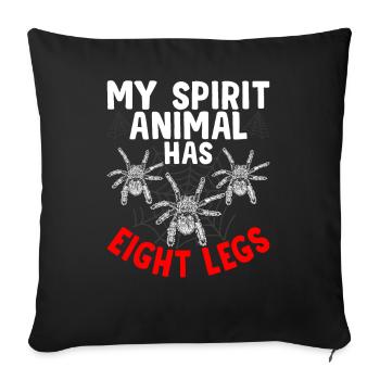 Power Animal Eight Legs Tarantula Owner Pet - Sofa pillowcase 17,3'' x 17,3'' (45 x 45 cm) - black - Front