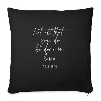 Bible - Housse de coussin décorative 45 x 45 cm - noir - Devant