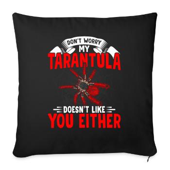 Tarentula ne t’aime pas non plus Pet - Housse de coussin décorative 45 x 45 cm - noir - Devant