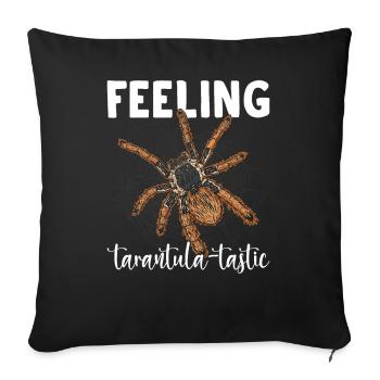 Sentiment Tarantula-tastique Tarantula Propriétaire Pet - Housse de coussin décorative 45 x 45 cm - noir - Devant