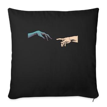 Alien Contact UFO Aliens - Sofa pillowcase 17,3'' x 17,3'' (45 x 45 cm) - black - Front