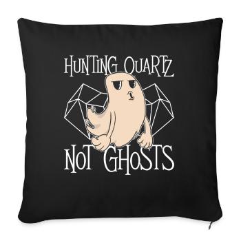 Quartz Hunt - No Ghosts - Rockhounding Halloween - Sofa pillowcase 17,3'' x 17,3'' (45 x 45 cm) - black - Front