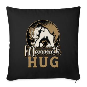 Mammouth laineux Câlin Animaux à tronc Temps primitifs - Housse de coussin décorative 45 x 45 cm - noir - Devant