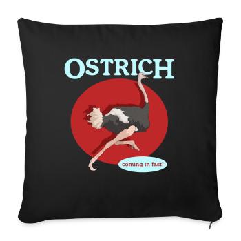 Ostrich Bird | Ostrich Lover Ostriches Gift - Sofa pillowcase 17,3'' x 17,3'' (45 x 45 cm) - black - Front