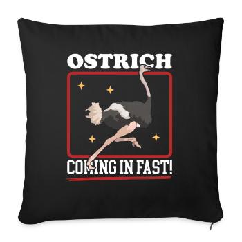 Ostrich Bird Ostrich Lover Ostriches Gift - Sofa pillowcase 17,3'' x 17,3'' (45 x 45 cm) - black - Front
