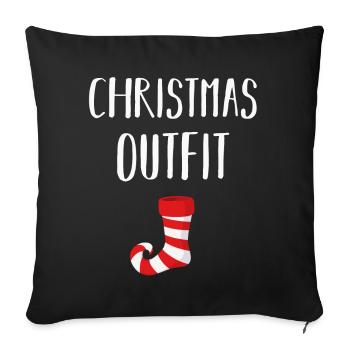 Noël drôle de costume de Noël - Housse de coussin décorative 45 x 45 cm - noir - Devant