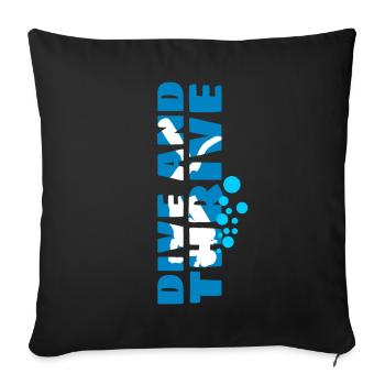 Plongée plongeuse - Housse de coussin décorative 45 x 45 cm - noir - Devant