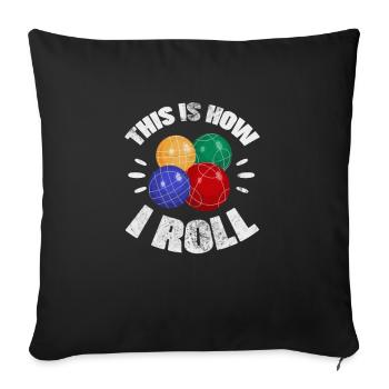Bocce - Sofa pillowcase 17,3'' x 17,3'' (45 x 45 cm) - black - Front