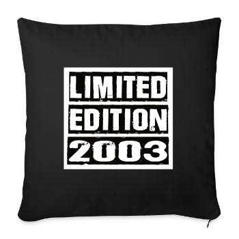 Edition Limitée 2003 Anniversaire 2003 Vintage Rétro - Housse de coussin décorative 45 x 45 cm - noir - Devant
