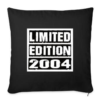 Limited Edition 2004 Birthday 2004 Vintage Retro - Sofa pillowcase 17,3'' x 17,3'' (45 x 45 cm) - black - Front