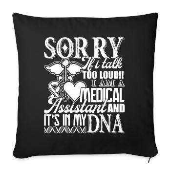 Medical Assistant Medical Assistant It's In My DNA - Sofa pillowcase 17,3'' x 17,3'' (45 x 45 cm) - black - Front