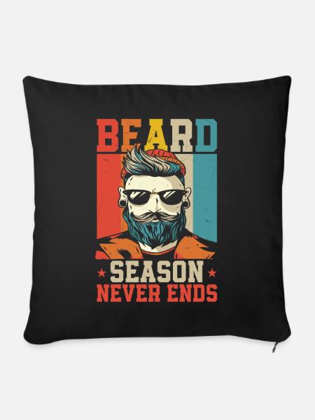 Beard Lover Bearded Man Beard - Sofakissenbezug 45 x 45 cm - Schwarz