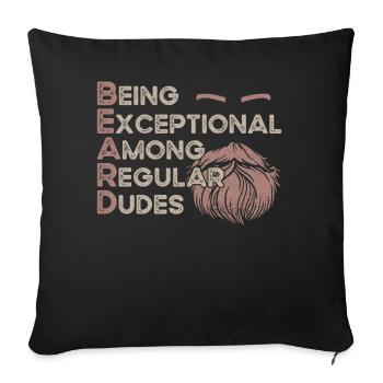 Beard Lover Bearded Man Ginger - Sofakissenbezug 45 x 45 cm - Schwarz - Vorne