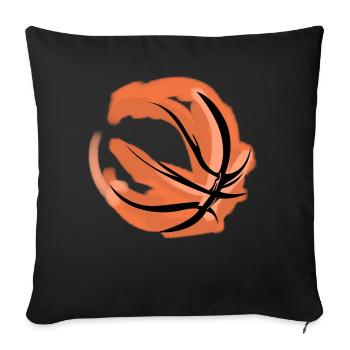 Basket-ball - Housse de coussin décorative 45 x 45 cm - noir - Devant