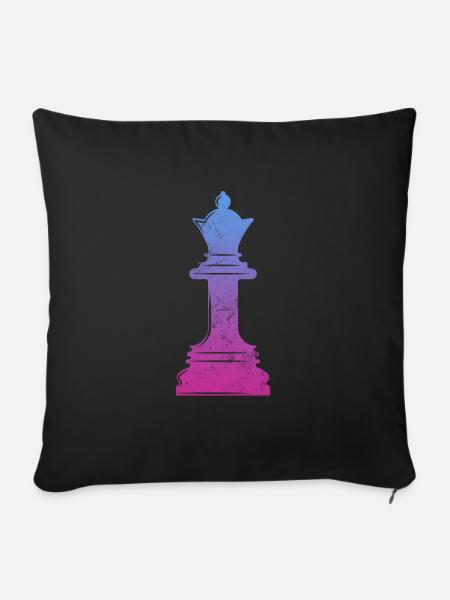 Schach - Sofakissenbezug 45 x 45 cm - Schwarz