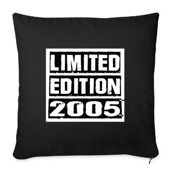 Edition Limitée 2005 Anniversaire 2005 Vintage Rétro - Housse de coussin décorative 45 x 45 cm - noir - Devant