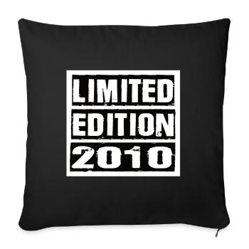 Edition Limitée 2010 Anniversaire 2010 Vintage Rétro - Housse de coussin décorative 45 x 45 cm - noir - Devant
