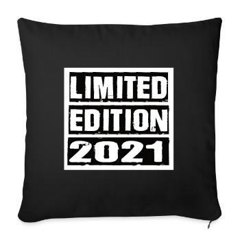 Limited Edition 2021 Birthday 2021 Vintage Retro - Sofa pillowcase 17,3'' x 17,3'' (45 x 45 cm) - black - Front