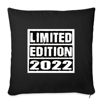 Edition Limitée 2022 Anniversaire 2022 Vintage Rétro - Housse de coussin décorative 45 x 45 cm - noir - Devant