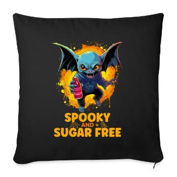 Diabetic Halloween Bat Costume Spooky And Sugar - Sofa pillowcase 17,3'' x 17,3'' (45 x 45 cm) - black - Front