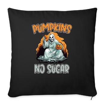 Halloween Fantôme et citrouilles Citrouilles Sans - Housse de coussin décorative 45 x 45 cm - noir - Devant