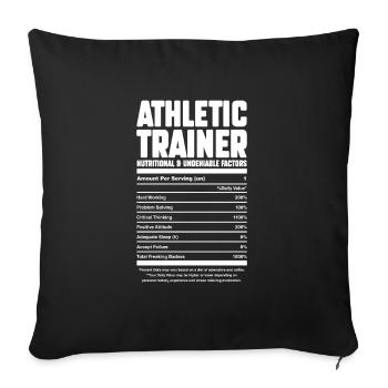 Médecin du sport - Housse de coussin décorative 45 x 45 cm - noir - Devant