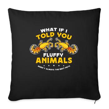 Leopard Gecko What If I Told You Fluffy Animals - Sofa pillowcase 17,3'' x 17,3'' (45 x 45 cm) - black - Front