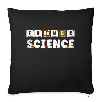 Éléments chimiques Criminologie - Housse de coussin décorative 45 x 45 cm - noir - Devant