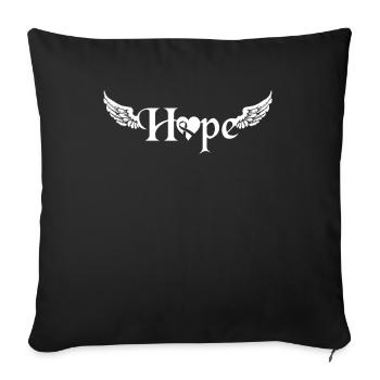 Espoir - Sensibilisation à la démence d’Alzheimer - Housse de coussin décorative 45 x 45 cm - noir - Devant