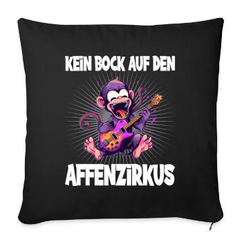 Kein Bock auf den Affenzirkus Gitarre - Sofakissenbezug 45 x 45 cm - Schwarz - Vorne