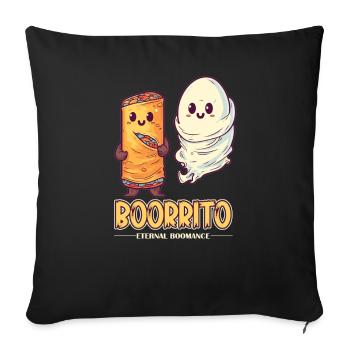 Boorrito - Burrito Ghost Halloween: Eternal - Sofa pillowcase 17,3'' x 17,3'' (45 x 45 cm) - black - Front