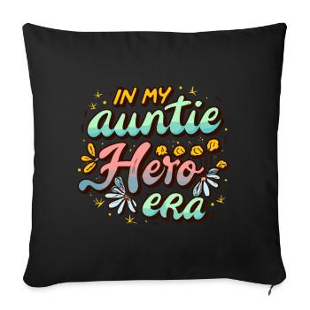 À l’époque de l’annonce du bébé de ma tante - Housse de coussin décorative 45 x 45 cm - noir - Devant