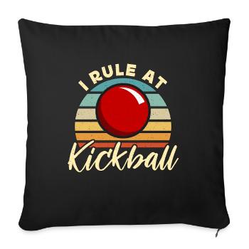 Kickball I Rule At Kickball Retro Loves Kick Balls - Housse de coussin décorative 45 x 45 cm - noir - Devant
