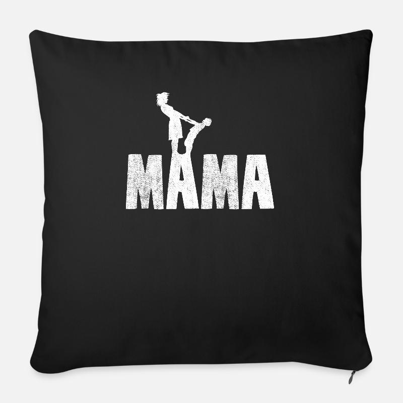 Mamá - Funda de cojín, 45 x 45 cm - negro