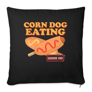 Corn Dog Corndog Corn Dogs Corndogs Gift - Sofa pillowcase 17,3'' x 17,3'' (45 x 45 cm) - black - Front