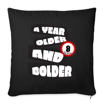 Un an plus drôle 8 ans Anniversaire Geburtstag - Housse de coussin décorative 45 x 45 cm - noir - Devant