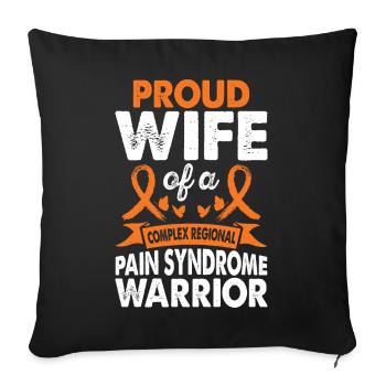 Wife of Crps Warrior Awareness Month Orange - Sofa pillowcase 17,3'' x 17,3'' (45 x 45 cm) - black - Front