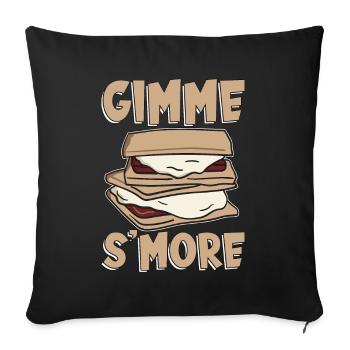 S'mores Gimme S'more Campers Roasting Glamping - Sofakissenbezug 45 x 45 cm - Schwarz - Vorne