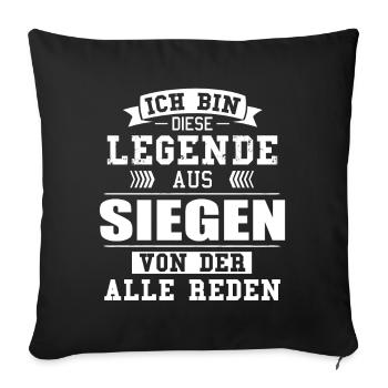 Stadt Siegen Deutschland Legende Spruch - Sofakissenbezug 45 x 45 cm - Schwarz - Vorne