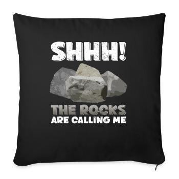 Geologist Stone Collector Stones Geology Minerals - Sofa pillowcase 17,3'' x 17,3'' (45 x 45 cm) - black - Front