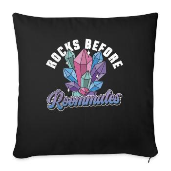 Geologe Steinsammler Steine Geologie Mineralien - Sofakissenbezug 45 x 45 cm - Schwarz - Vorne