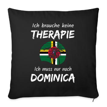 Dominica Karibik Insel Urlaub Idee - Sofakissenbezug 45 x 45 cm - Schwarz - Vorne