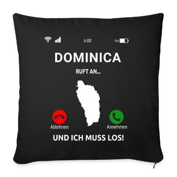 Dominica Karibik Insel Urlaub Idee - Sofakissenbezug 45 x 45 cm - Schwarz - Vorne