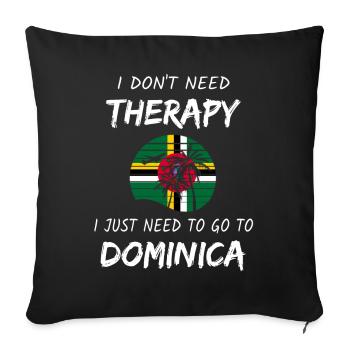 Dominica Caribbean Island Holiday Idea - Sofa pillowcase 17,3'' x 17,3'' (45 x 45 cm) - black - Front