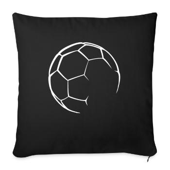 Fußball Silhouette - Sofakissenbezug 45 x 45 cm - Schwarz - Vorne