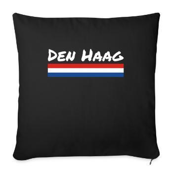The Hague Netherlands Dutch flag - Sofa pillowcase 17,3'' x 17,3'' (45 x 45 cm) - black - Front